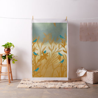 Blue birds fabric