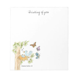 Blue Birds in a Tree Note Pad