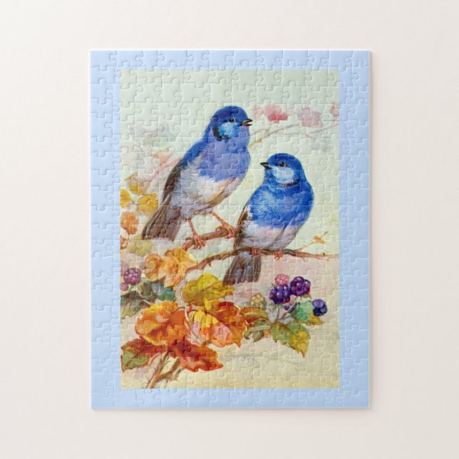 Blue birds jigsaw puzzle (Vertical)