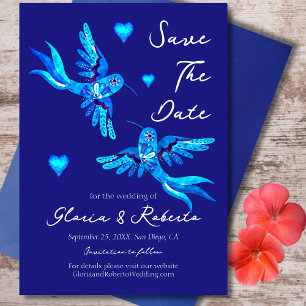Blue Birds Mariage Mexicain Enregistrer La Carte D
