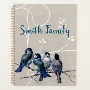 Blue Birds on a Branch Planner