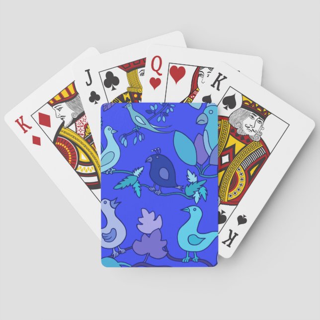 Blue Birds Playing Cards (Back)