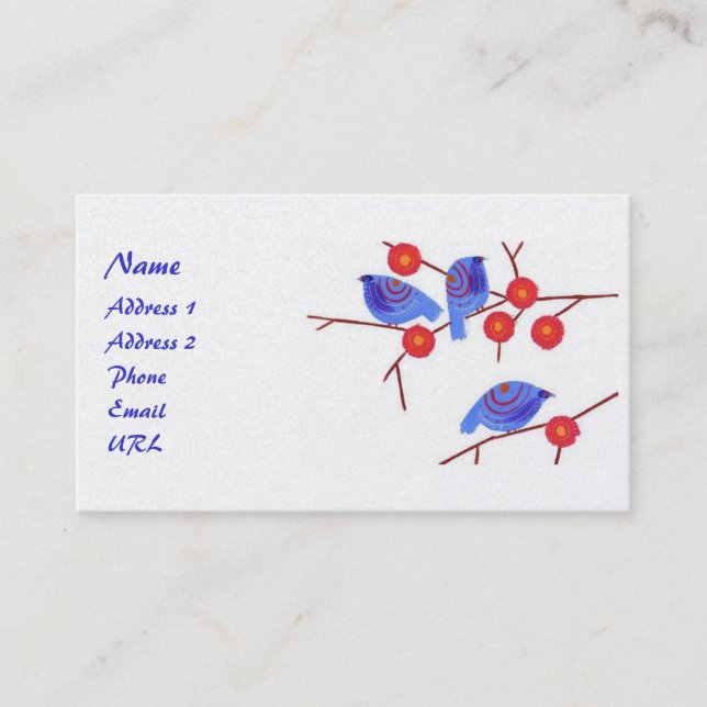 Blue Birds Profile Card - Customized (Front)