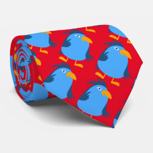 Blue birds tie