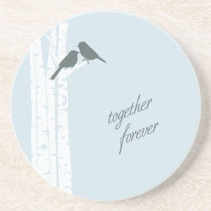 Blue Birds Together Forever  Coaster