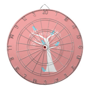 Blue Birds Whimsical Nature Tree Dartboard