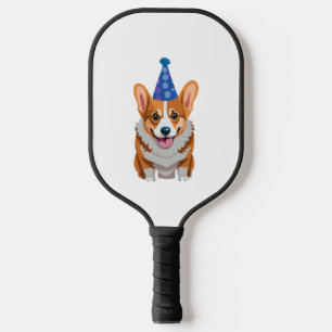 Blue Birthday Corgi Classic T-Shirt Pickleball Paddle