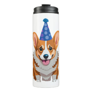 Blue Birthday Corgi Classic T-Shirt Thermal Tumbler