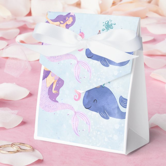 Blue  Birthday Invitation Favor Box (Wedding)