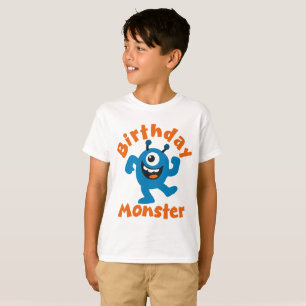 Blue Birthday Monster T-Shirt