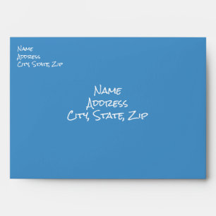 Blue Birthday Simple Classic 5x7 Custom Envelope