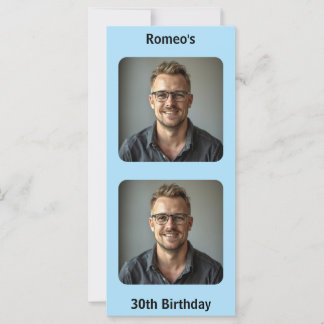 Blue Birthday Wish Card
