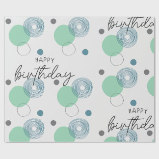 Blue Birthday  Wrapping Paper