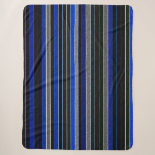 Blue, Black and Gravel Blanket