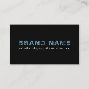 Blue Black Artsy Grunge Cool Brand + Your name Business Card