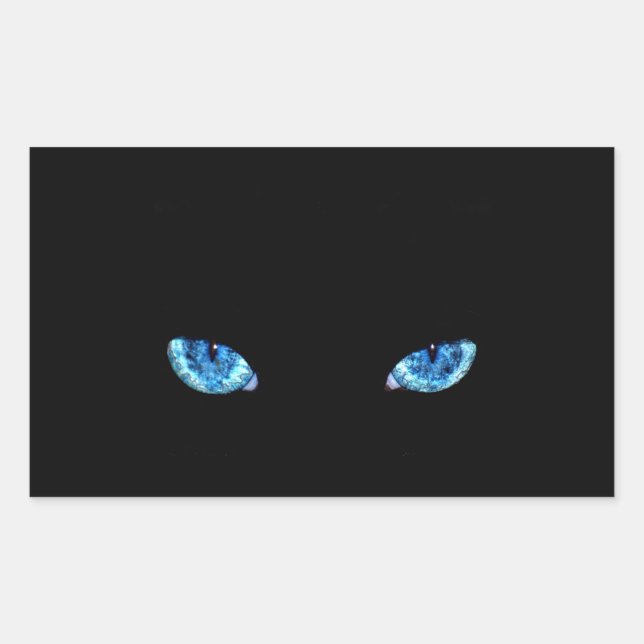Blue Black Cat Eyes Sticker (Front)