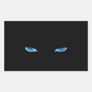 Blue Black Cat Eyes Sticker
