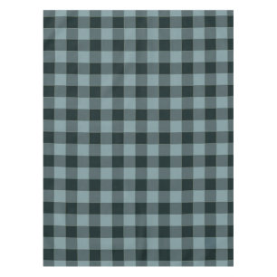 Blue Black Chequered Gingham Pattern Tablecloth