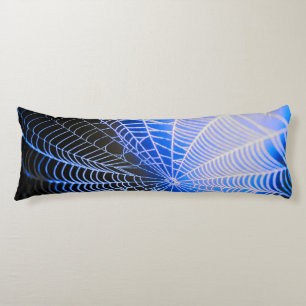 Blue Black Creepy Spooky Spider Body Pillow