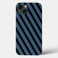 Blue black diagonal pinstripes