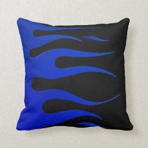 Blue & Black Flame American MoJo Pillow