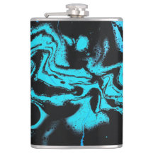 Blue & Black Flask - "When 2 Blues Meet Black"