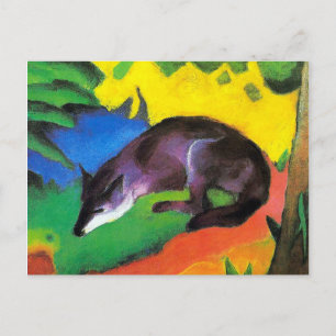 Blue black fox by Franz Marc Postcard
