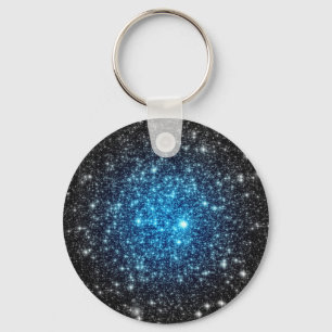Blue & Black Galaxy Keychain