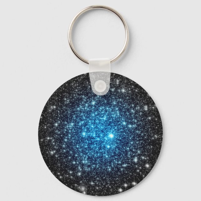 Blue & Black Galaxy Keychain (Front)