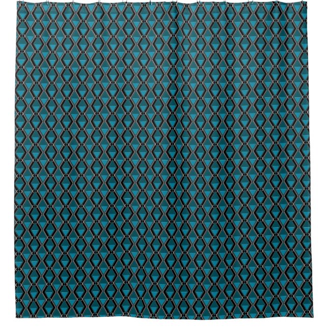 blue black geometric pattern art deco (Front)