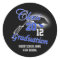 Blue black graduation "class of" announcement