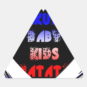 Blue Black Hakuna Matata Baby Kids Design.png Triangle Sticker