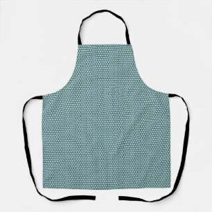 Blue Black Hexagon Pattern Apron