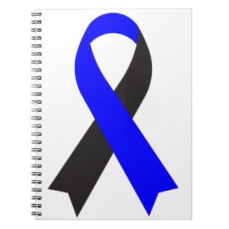 Blue & Black in Memory of Male Loved One Notebook