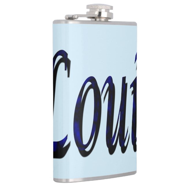 Blue Black Louis Name, Hip Flask (Right)