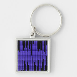 BLUE BLACK MUSIC BEATS VOLUME RECORDING DIGITAL KEYCHAIN