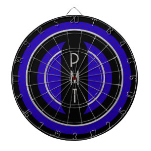 Blue Black Personalized Dartboard