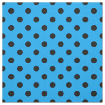 Blue Black Polka Dots Textile