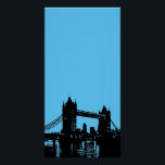 Blue Black Pop Art London Tower Bridge Poster<br><div class="desc">Travel Art Photos of Symbols of World's Famous Capital Cities - Tower Bridge - Historical Iconic Buildings of London City</div>