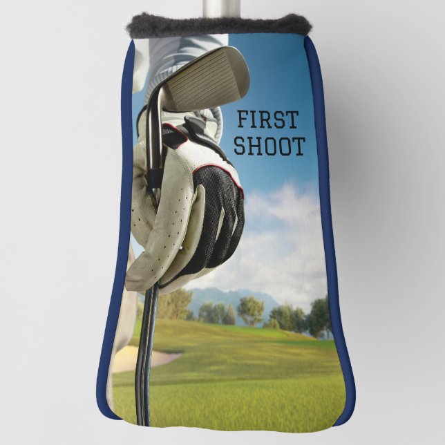 Blue black simple minimalist Best Putter  Golf Head Cover (Rotate 90)