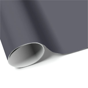 Blue Black Solid Colour Print, Polar Night Wrapping Paper