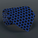 Blue Black Star Of David Grid Tie<br><div class="desc">Judaica Collection</div>