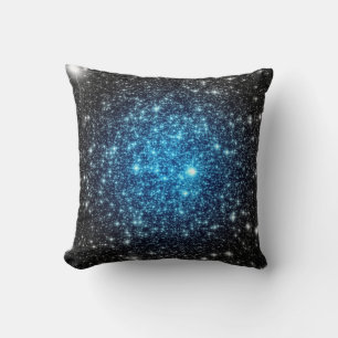 Blue Black Stars Pillow