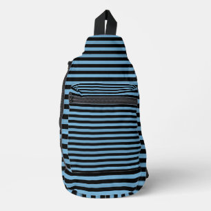 Blue Black Stripes Seamless Pattern Sling Bag