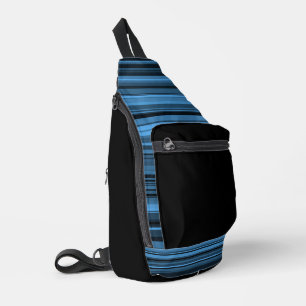 Blue Black Stripes Seamless Pattern Sling Bag