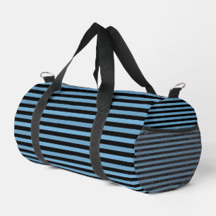 Blue Black Stripes Seamless Pattern Small Duffle Bag