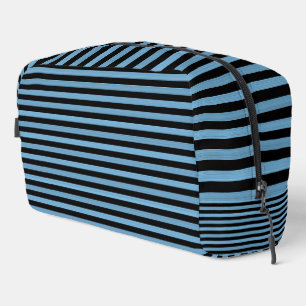 Blue Black Stripes Seamless Pattern Toiletry Bag
