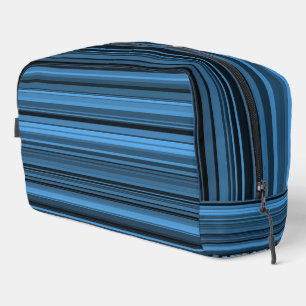 Blue Black Stripes Toiletry Bag