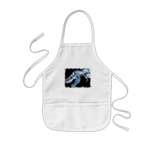 Blue & Black T-Rex X-Ray Bones Photo Kids Apron