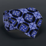 Blue & Black Tatreez Henna Thobe Pattern Tie<br><div class="desc">Modern blue and black traditional Tatreez Henna Thobe artwork Arabesque Pattern necktie by Socktiety. Check out the matching socks to complete your outfit.</div>